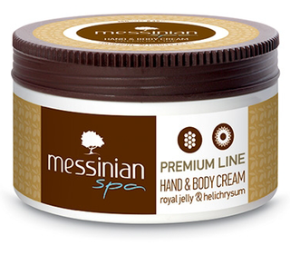 Gouden Glitter Hand & Bodycrème Messinian Spa
