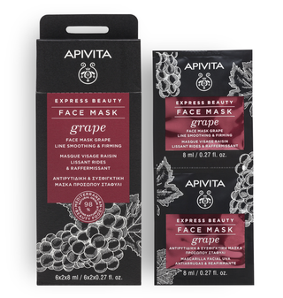 Face Mask voor Lijntjes & Versteviging (Druif) (2 zakjes) Apivita