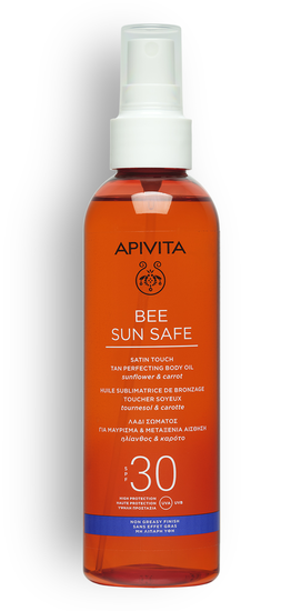 Satin Touch Tan Perfecting Body Oil SPF30 Apivita
