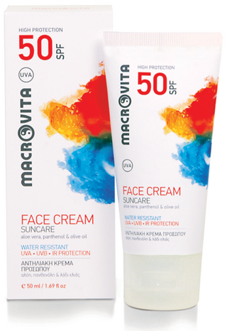 Zonnebrand Gezichtscrème SPF50 Macrovita