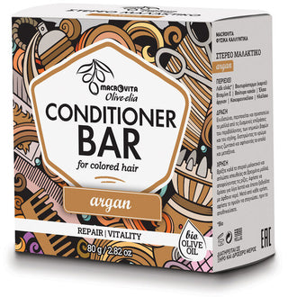 Conditioner Bar voor Gekleurd Haar (Argan) - 80 gram Olive-elia