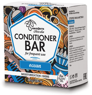 Conditioner Bar voor Dagelijks Gebruik (Ocean) - 80 gram Olive-elia