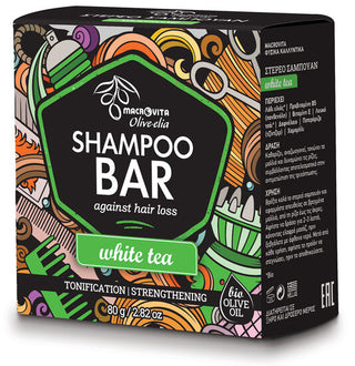 Shampoo Bar tegen Haaruitval (Witte Thee) - 80 gram Olive-elia