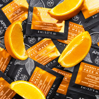 Face Mask voor een Stralende Huid (Sinaasappel) (2 zakjes) Apivita