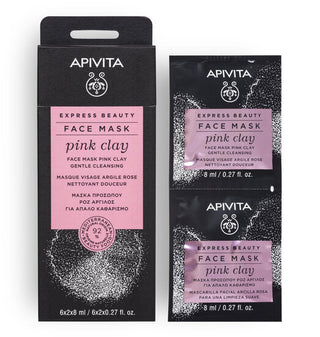 Face Mask Mild Reinigend (Roze Klei) (2 zakjes) Apivita