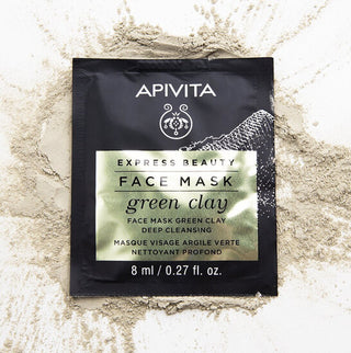 Face Mask Diep Reinigend (Groene Klei) (2 zakjes) Apivita