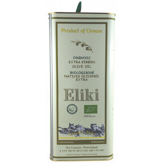 Biologische Koutsourelia-Koroneiki Olijfolie - 5 liter (Blik) Eliki