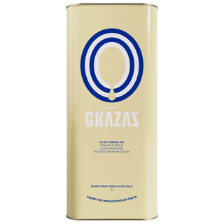 Pomace Olijfolie uit Kreta - 5 liter (Blik) om in te bakken en braden Gkazas